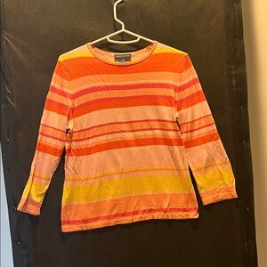Ann Taylor Vibrant Striped Long Sleeve Tee